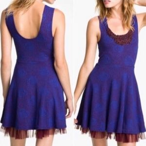 FREE PEOPLE Rock Princess Beaded Skater Dress